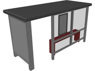 Bus Shelter 3D Model