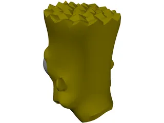 Simpsons Bart Head 3D Model