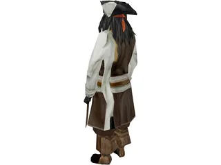 Captain Jack Sparrow 3D Model