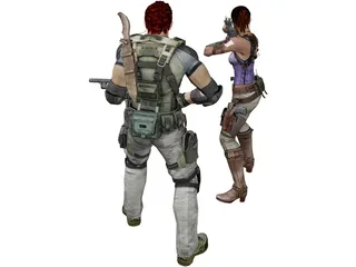 Special Team Resident Evil Character 3D Model