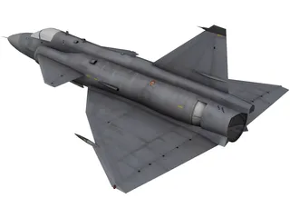 Saab-37 Viggen 3D Model