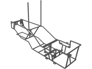 Recumbent Bike Frame 3D Model