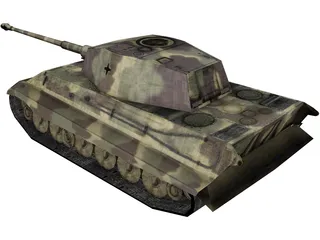 Tiger II German Tank 3D Model