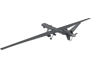 General Atomics MQ-1 Predator UAV 3D Model