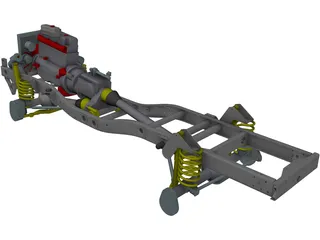 Mercedes-Benz Unimog Chassis 3D Model