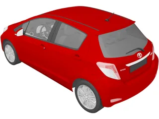 Toyota Yaris 5-door (2012) 3D Model