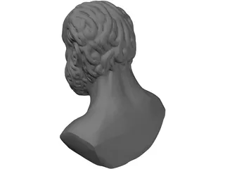 Socrates Bust Sculpture 3D Model