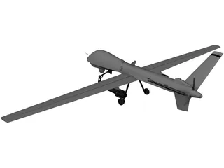 General Atomics MQ-9 Predator UAV Drone 3D Model