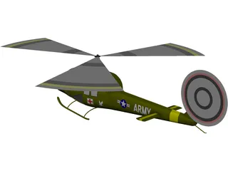 Bell UH1-B Huey 3D Model