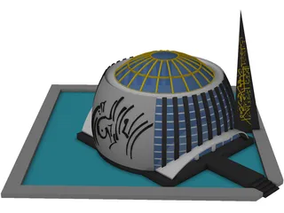 Pearl Mosque Masjid 3D Model