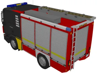 MAN TGL TLF4000 Germany Firetruck 3D Model