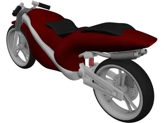 Racing Motorbike Concept 3D Model