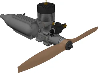 RC Model Engine 3D Model