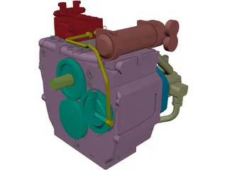 ZF 2000 Engine 3D Model