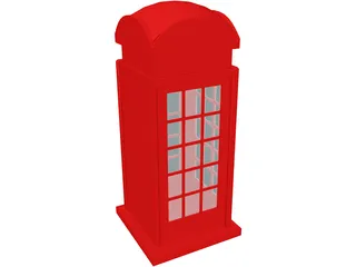 Phone Booth UK 3D Model