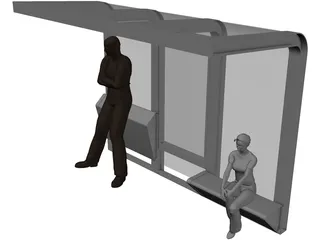 Bus Stop 3D Model