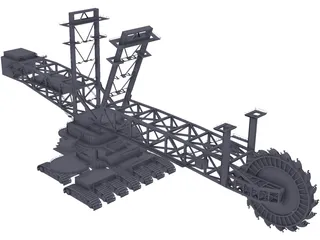 Bucketwheel Excavator 3D Model