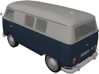 Volkswagen Kombi (1967) 3D Model