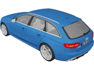 Audi RS4 Avant (2013) 3D Model