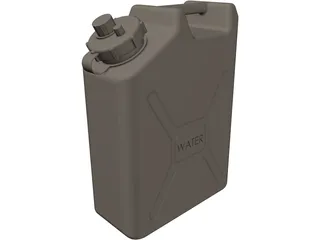 Water Container Military 5 Gallon 3D Model