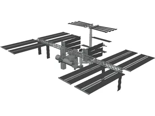 International Space Station (ISS) 3D Model