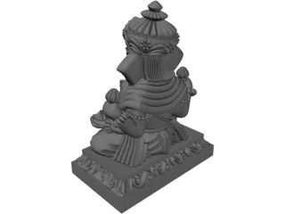Thai Buddha China Statue 3D Model