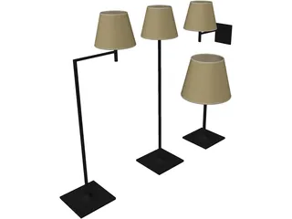 Flos Ktribe Soft Lamps 3D Model