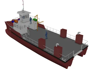Tug Boat 3D Model