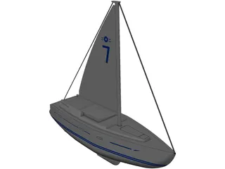 Oyster Sailboat 3D Model