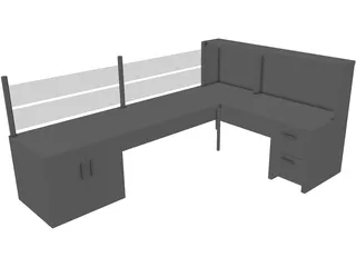 Office Desk 3D Model