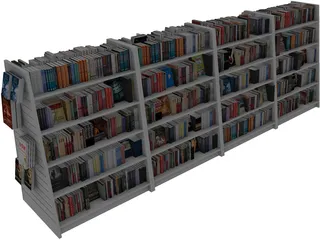 Book Rack 3D Model