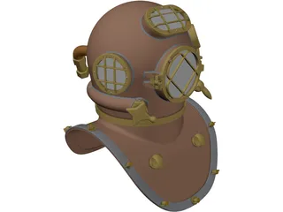 Mark V Diving Helmet 3D Model