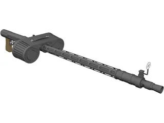 MG-15 German Machine Gun 3D Model