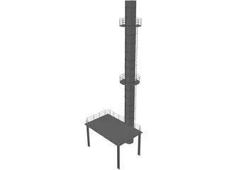 Distillation Column 3D Model