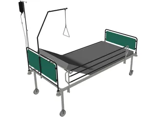 Hospital Bed 3D Model