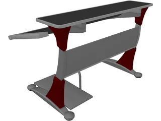 Modern Office Desk 3D Model