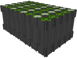 Lithium Battery 18650 type 3D Model