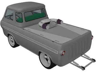 Ford E100 Econoline Dragster (1961-1967) 3D Model