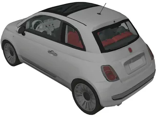 Fiat 500 (2008) 3D Model