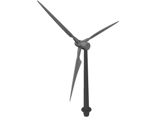 Ocean Windmill 3D Model