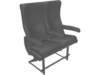 Commercial Jet Seat 3D Model