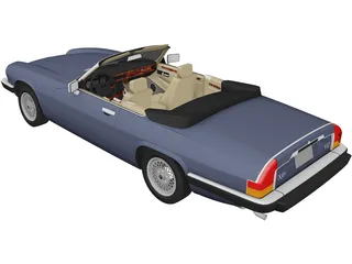 Jaguar XJS Convertible (1975) 3D Model