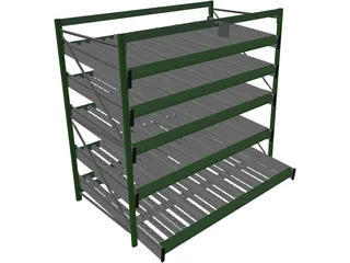 Dinamic Shelves for Picking Lines 3D Model