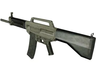 USAS-12 Automatic Shotgun 3D Model