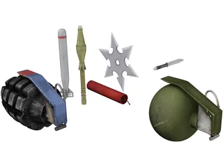 Weapons Collection 3D Model