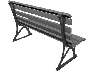 Park Bench 3D Model