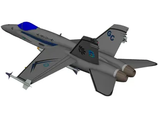 FA-18 Hornet 3D Model