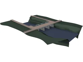 Large Scale Dam 3D Model