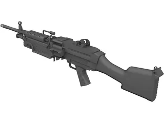 FN Herstal Minimi 3D Model