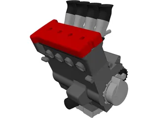 Suzuki GSX-R1000 Engine 3D Model